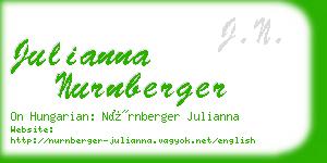 julianna nurnberger business card